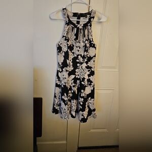 Trixxi Black and White Floral Dress